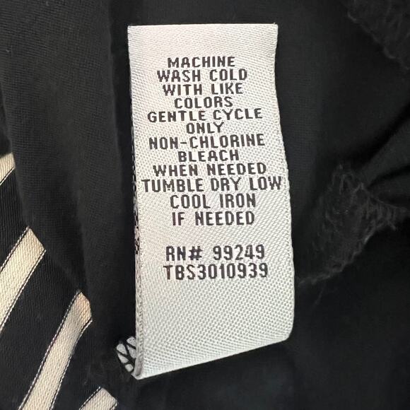 Catherines Womens Knit Tunic Size 4X Black White Striped 3Q Sleeves Scoop Neck - Picture 7 of 7